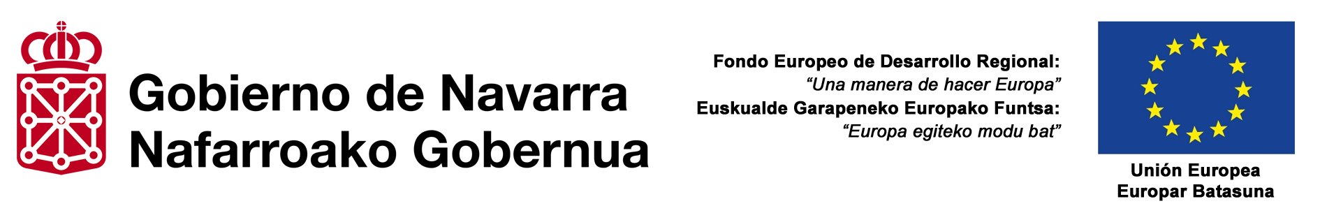 Logo del gobierno de Navarra y la Unión Europea